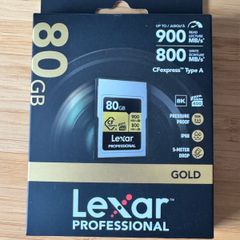 Lexar / Storage Capacity: 80 GB / Format: CFexpress Type A / Series: Professional GOLD / Speed: 900MB/s