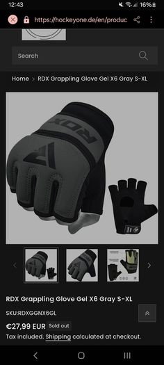 RDX Grappling gloves (L)