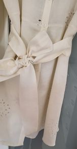ZARA cream cotton/linen mix shirt dress Sz XXL(Fit 10-12UK)