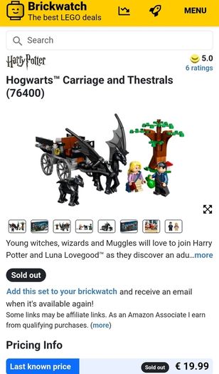 LEGO Harry Potter: Hogwarts Carriage with Thestrals 76400