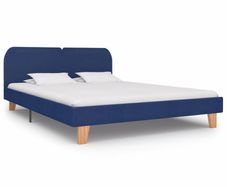 Bed Frame Blue Fabric 150x200 cm