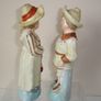 Pair of German  Victorian Bisque Figurines  circ 1800s Image 2