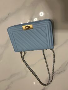 Baby blue handbag