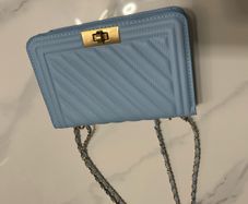 Baby blue handbag