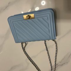 Baby blue handbag