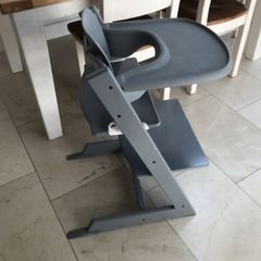 Stokke tripp trapp grey high chair and tray