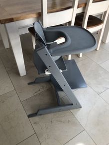 Stokke Tripp Trapp Grey tray, harness and full set baby high chair