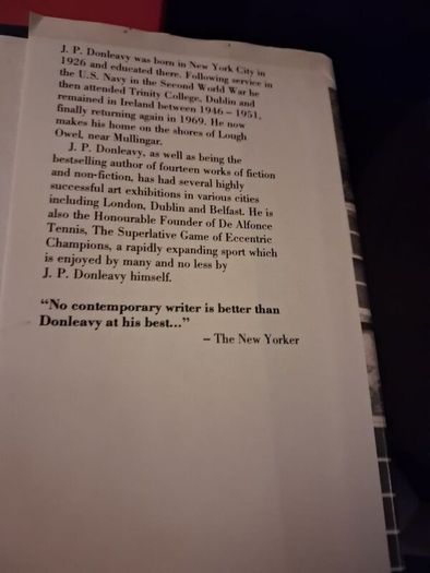 J. P. Donleavy / A Singular Country / 1st edition / 1989