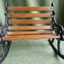 Vintage Doll Furniture Cast Iron Rocker Bench Image 5