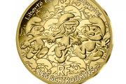 2020 France Monnaie de Paris 200 Euro Gold Coin  (.999)  3g .The Smurfs Together