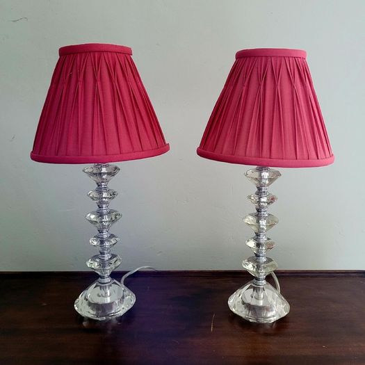 Laura ashley pair of glass table lamps