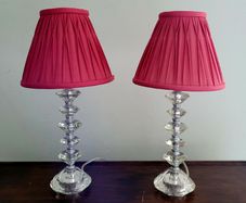 Laura ashley pair of glass table lamps