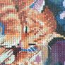 Stunning Handmade Cross Stitch Embroidery - Cats in flowers Image 4