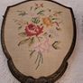 Vintage tappestry backed brush and mirror Image 4