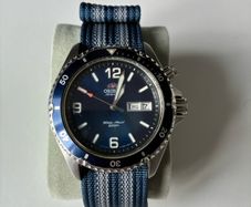 Orient Blue Mako CEM65002D Classic Automatic Diver, on Watchgecko NATO
