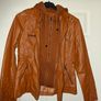 Brand NEW beautiful faux leather hooded jacket, size M Image 2