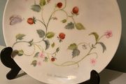 Pretty hand painted wild strawberry plate