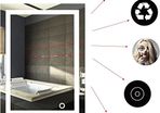 Bathroom Mirror with Light, LED Touch