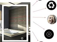 main image for ad Bathroom Mirror with Light, LED Touch