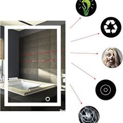 Bathroom Mirror with Light, LED Touch