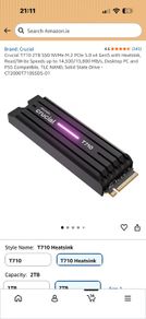 Crucial T710 1tb Ssd Nvme M.2 Pcie 5.0 X4 Gen5