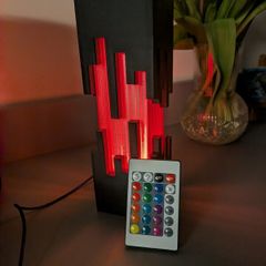 Modern 3D Printed LED Lamp - RGB Gaming Setup