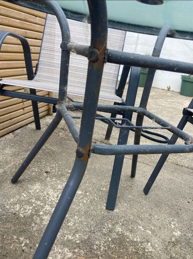 Garden Patio Set Table + 4 Chairs