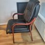 Black Leather Chair Image 3
