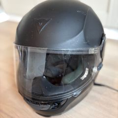 Dainese motorcycle black matte helmet with integrated Bluetooth