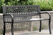 Garden Bench Black 120 cm Steel
