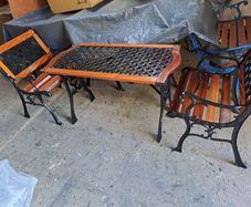 Cast iron garden table and chairs