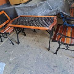 Cast iron garden table and chairs
