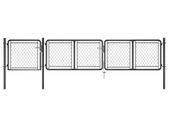 Garden Gate Steel 75x395 cm Anthracite