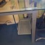 Large Glass Top Home Office Desk - Very Good Condition Image 3