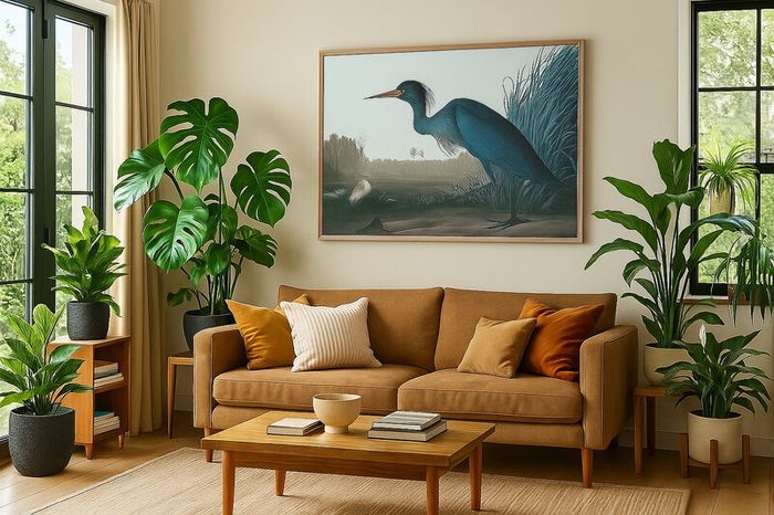 Large-Format Artwork / Wading Bird (Tricoloured Heron) / Framed Wall Art
