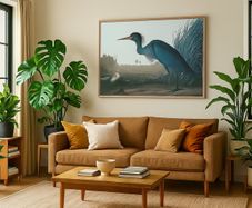 Large-Format Artwork / Wading Bird (Tricoloured Heron) / Framed Wall Art