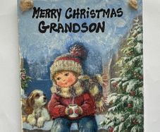 Retro Grandson Christmas Plaque/Sign
