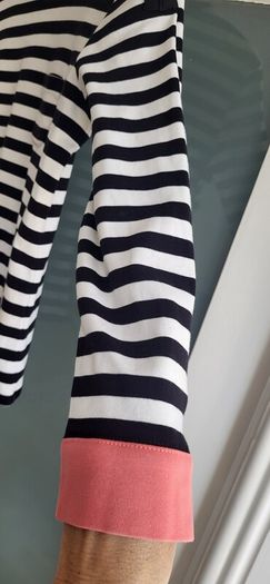 SONIA by Sonia Rykiel black and ivory striped top Sz M (Fit 8-10UK) - Rrp 285