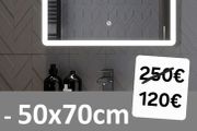 LED Bathroom Mirror Antifog Demister 50x70cm