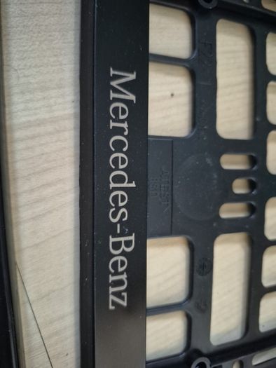 2x mercedes benz registration plate frame