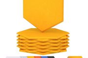 NEW SALE | 12 Pack Hexagon Acoustic Panels Self-adhesive, 30x26x0,9cm High Density Sound Proof Panels