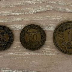 French 1 Franc & 50 Centimes (1933, 1928, & 1922)