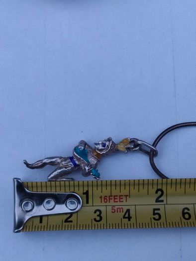 19th Century Italian Silver Jester Pendant Set