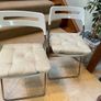 As New - 2 x White Foldable Kitchen Dining Chairs & Cushions - Can Deliver Image 3