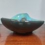 Stunning Vintage Mid Century Modern Ceramic Ashtray in the Most Amazing Turquoise Green and Brown Glaze, Grand River Pottery, Fergus, Canada- A Tobacciana Collector's Dream Piece! Image 10