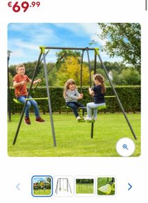 Kids Outdoor Swing Set  Multi Seat Playset