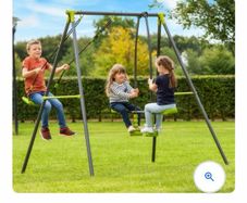 Kids Outdoor Swing Set  Multi Seat Playset