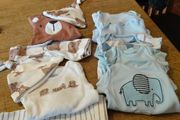 Newborn boys bundle, like new. 2 Newborn outfits, 3 piece sets fred &amp; Flo. 5 Vests. Next.  Upto 7.5 lbs