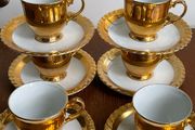 Gold coffee cup and saucer by TK Thun