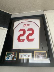 Signed and Framed Kaka AC Milan Shirt